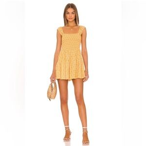 Free People Sweet Annie Mini Dress in Sunshine. Size S. worn once